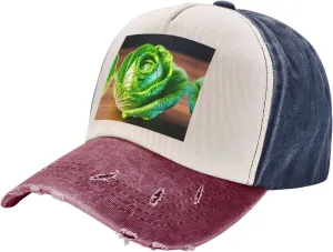 Bright Cabbage Unisex Adjustable and Breathable Sporty Denim Hat,Stylish Baseball Cap for Outdoor Activities