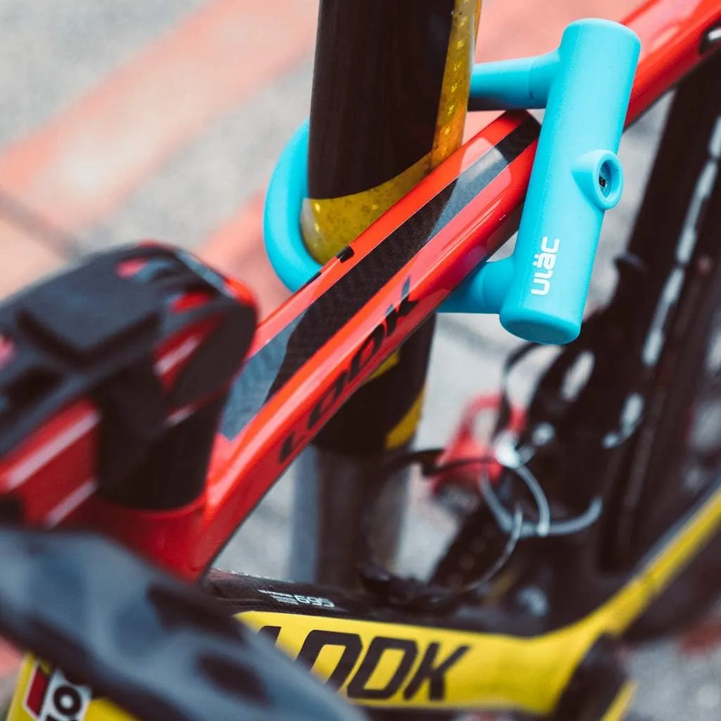 Brooklyn Featherweight Alloy Bike U-Lock, with Transportation Bracket System for Versatile Carrying (Sky)