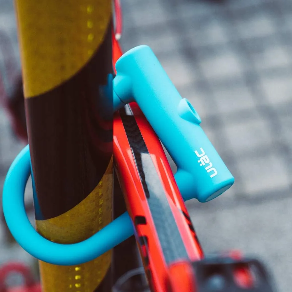 Brooklyn Featherweight Alloy Bike U-Lock, with Transportation Bracket System for Versatile Carrying (Sky)