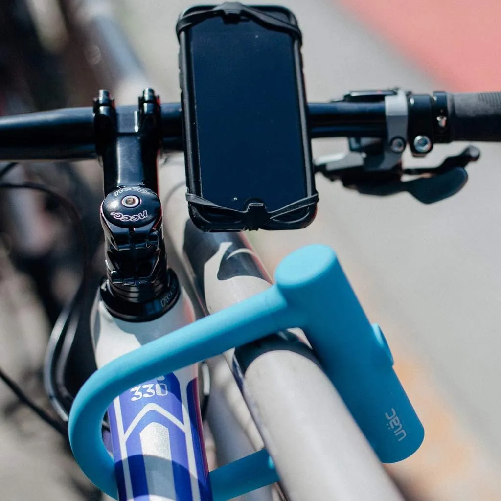 Brooklyn Featherweight Alloy Bike U-Lock, with Transportation Bracket System for Versatile Carrying (Sky)