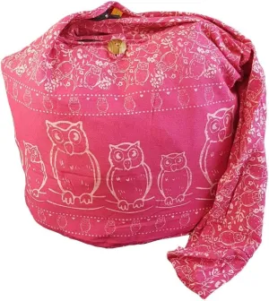 BTP! Owl Hippie Boho Sling Crossbody Bag Shoulder Messenger Purse Large