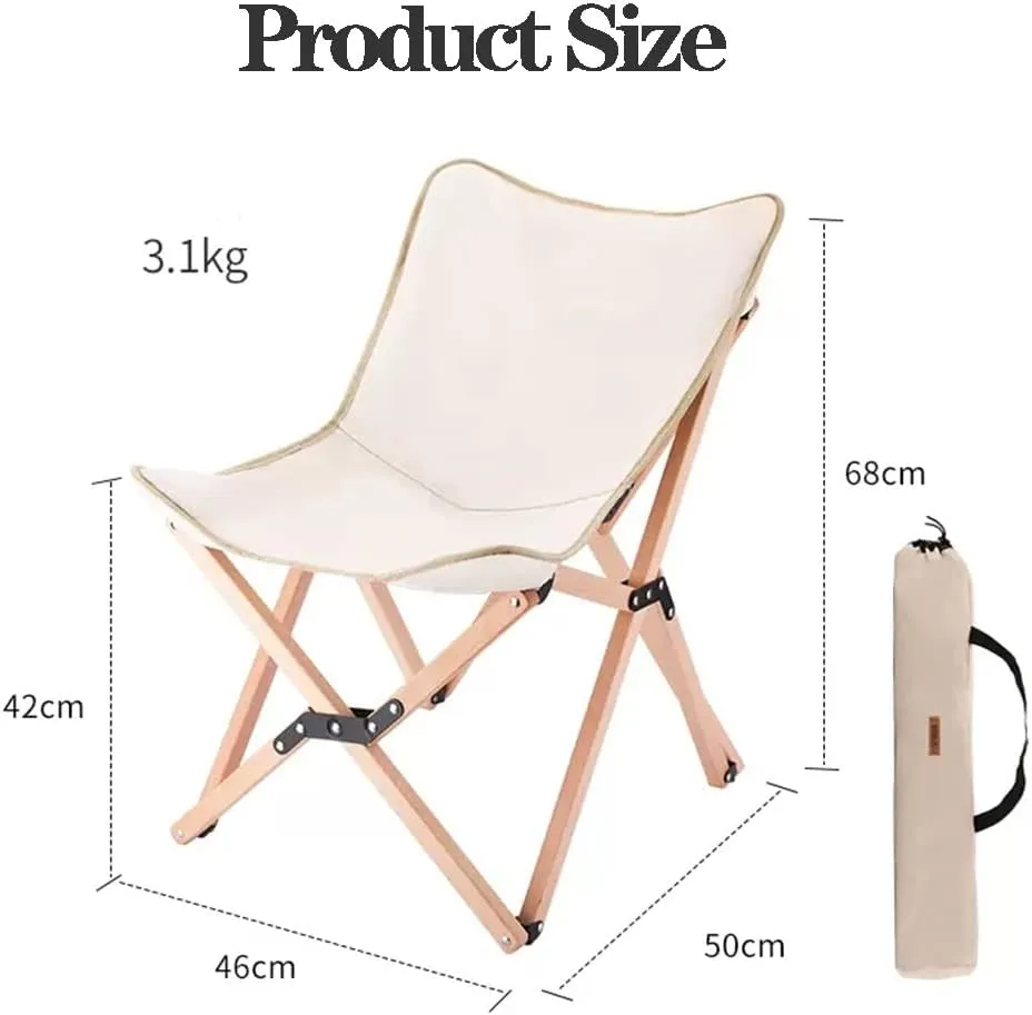 Butterfly Chair Folding Beach with Carry Bag,Ultralight Camping Chair,Portable Reclining for Camping,PicnicBeach,Hiking,Travel (Color : 46 * 68cm) (46 * 68cm)