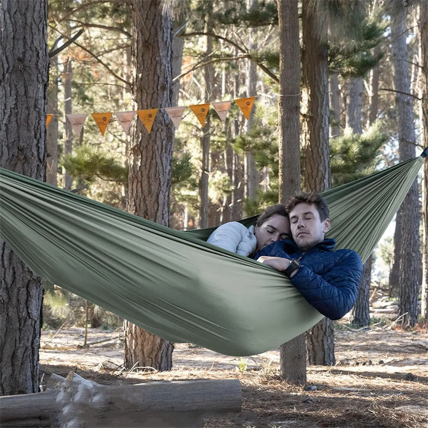 Camping Hammock Camping Hammock Breathable Outdoor Hammocks for Outdoor Garden(Green,290x148cm)