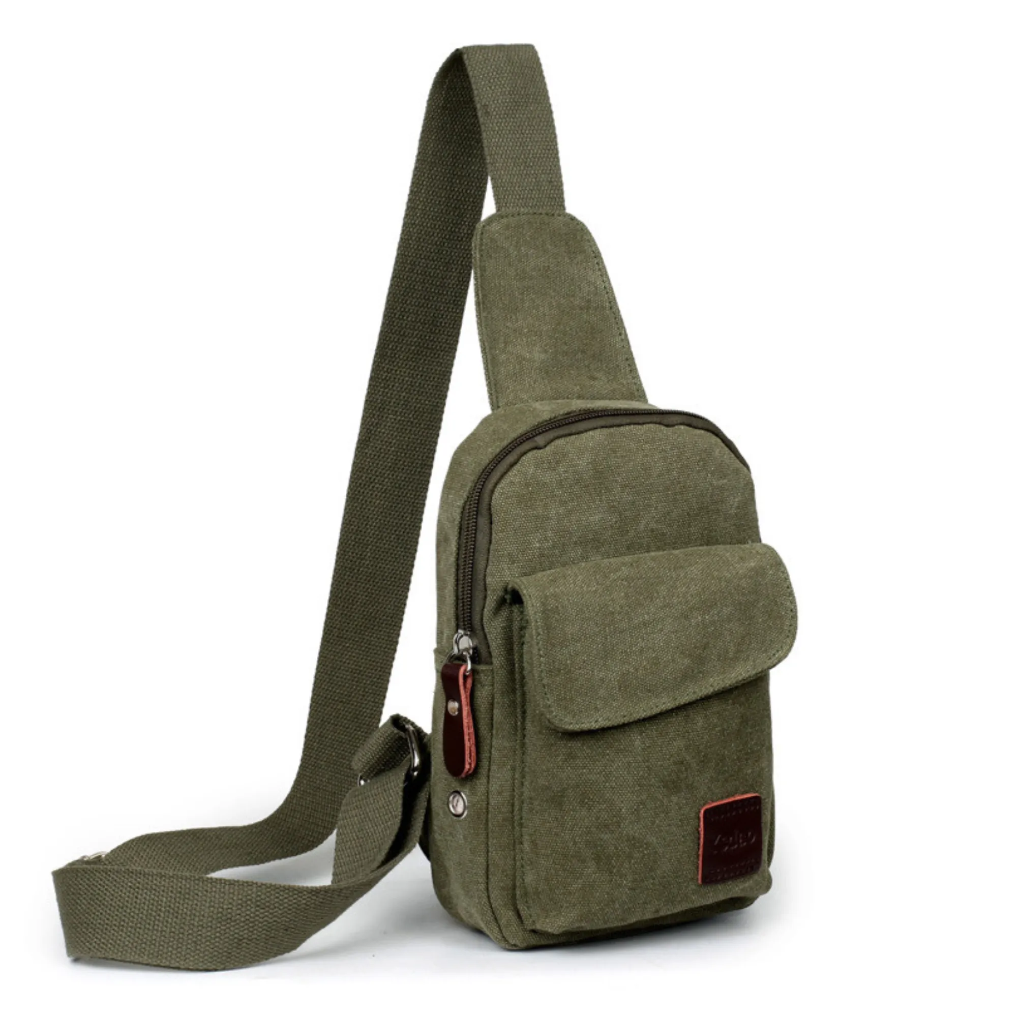 Canvas Messenger Travel Sling Chest Bag – For Men &amp; Women