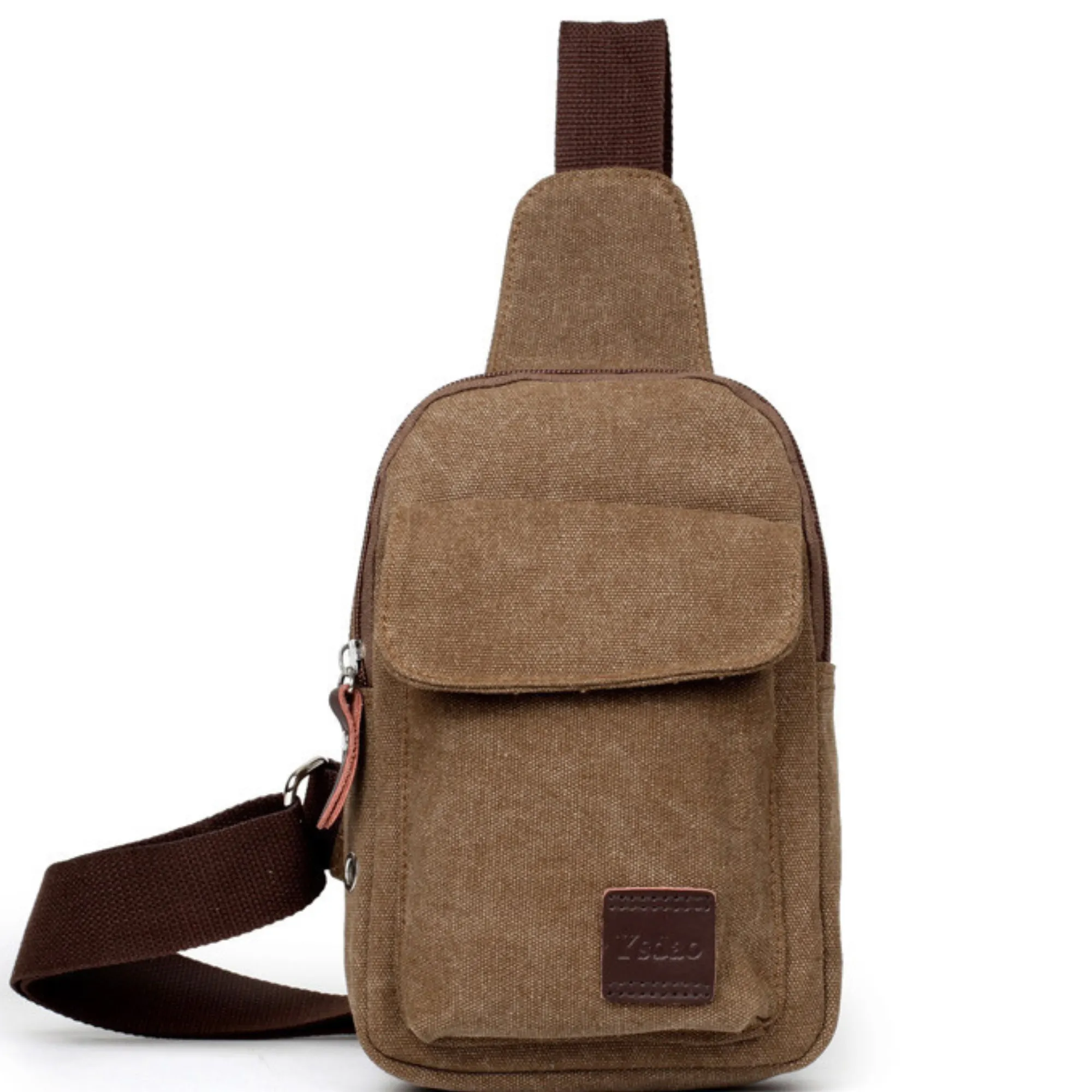 Canvas Messenger Travel Sling Chest Bag – For Men &amp; Women