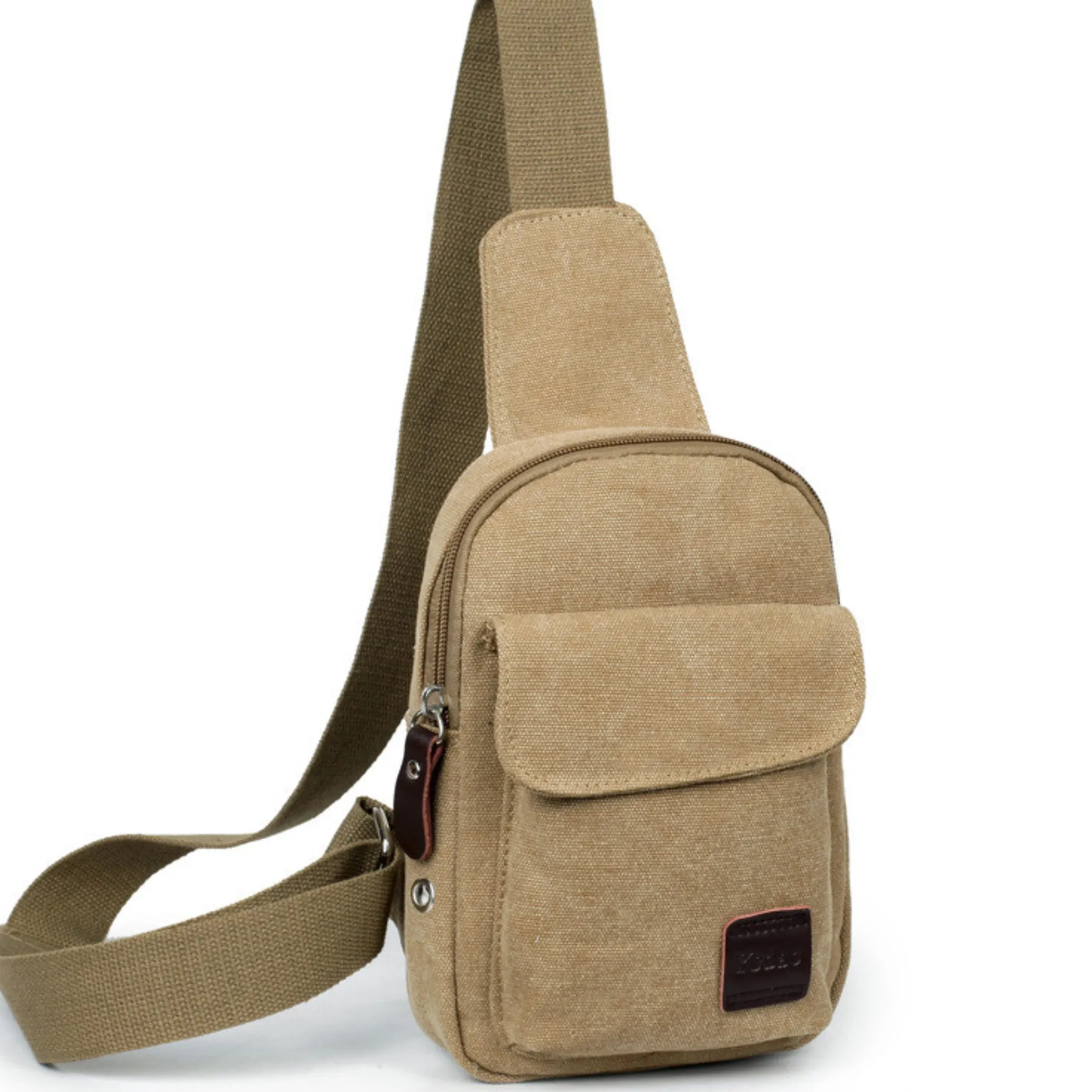 Canvas Messenger Travel Sling Chest Bag – For Men &amp; Women