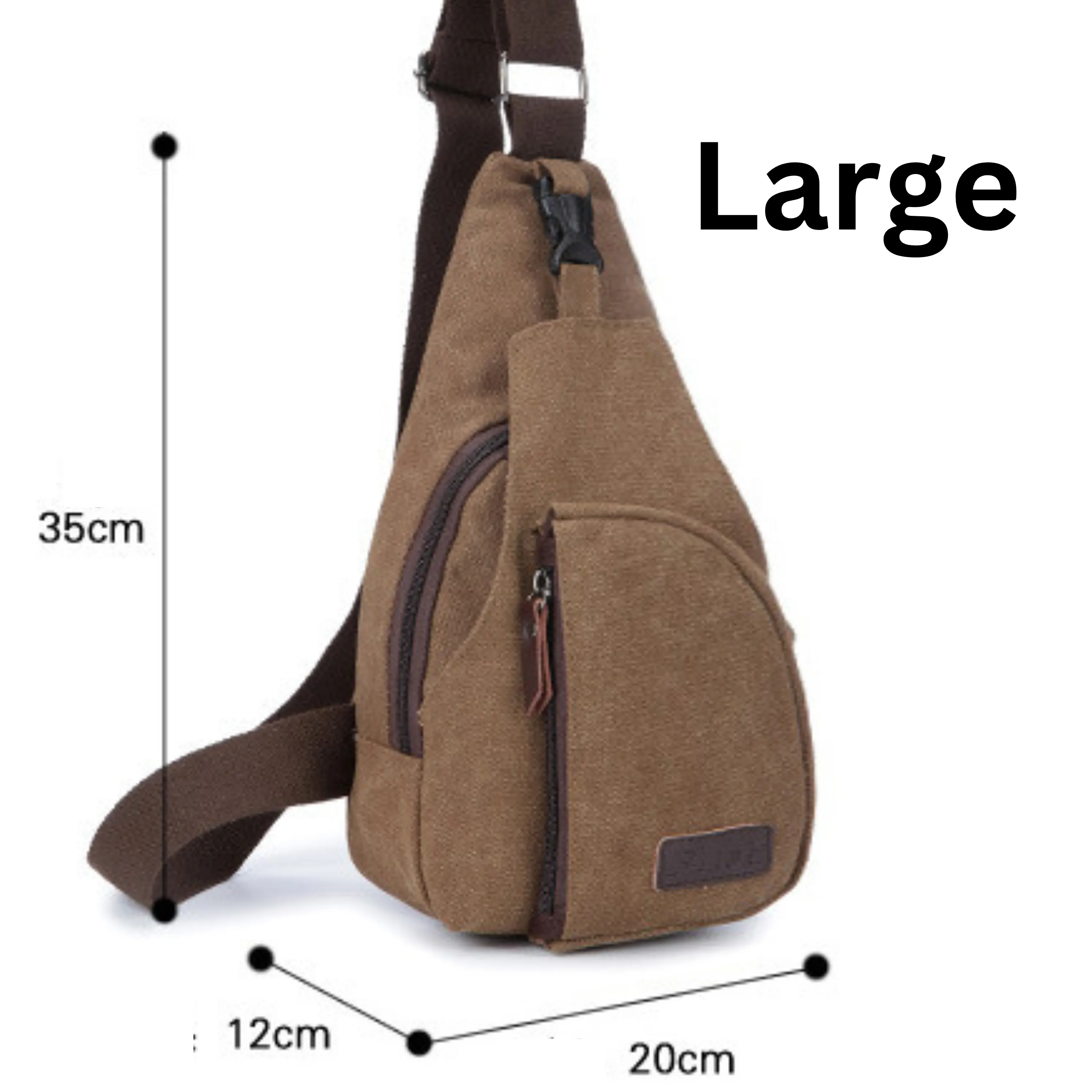 Canvas Sling Satchel Bag – Cross Body Chest and Messenger Bag