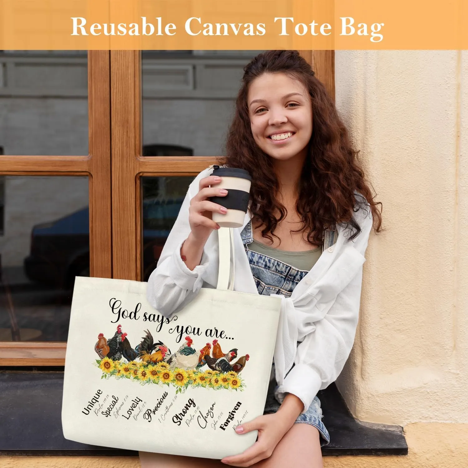Canvas Tote Bag For Women, Gifts For Birthday Holiday, Aesthetic Reusable Grocery Bag, Birthday Gift For Mom Friends