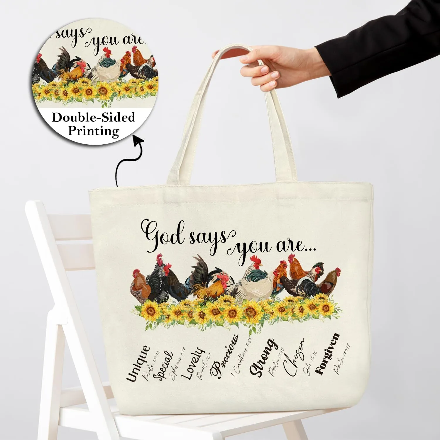 Canvas Tote Bag For Women, Gifts For Birthday Holiday, Aesthetic Reusable Grocery Bag, Birthday Gift For Mom Friends