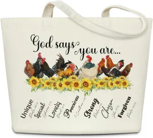 Canvas Tote Bag For Women, Gifts For Birthday Holiday, Aesthetic Reusable Grocery Bag, Birthday Gift For Mom Friends