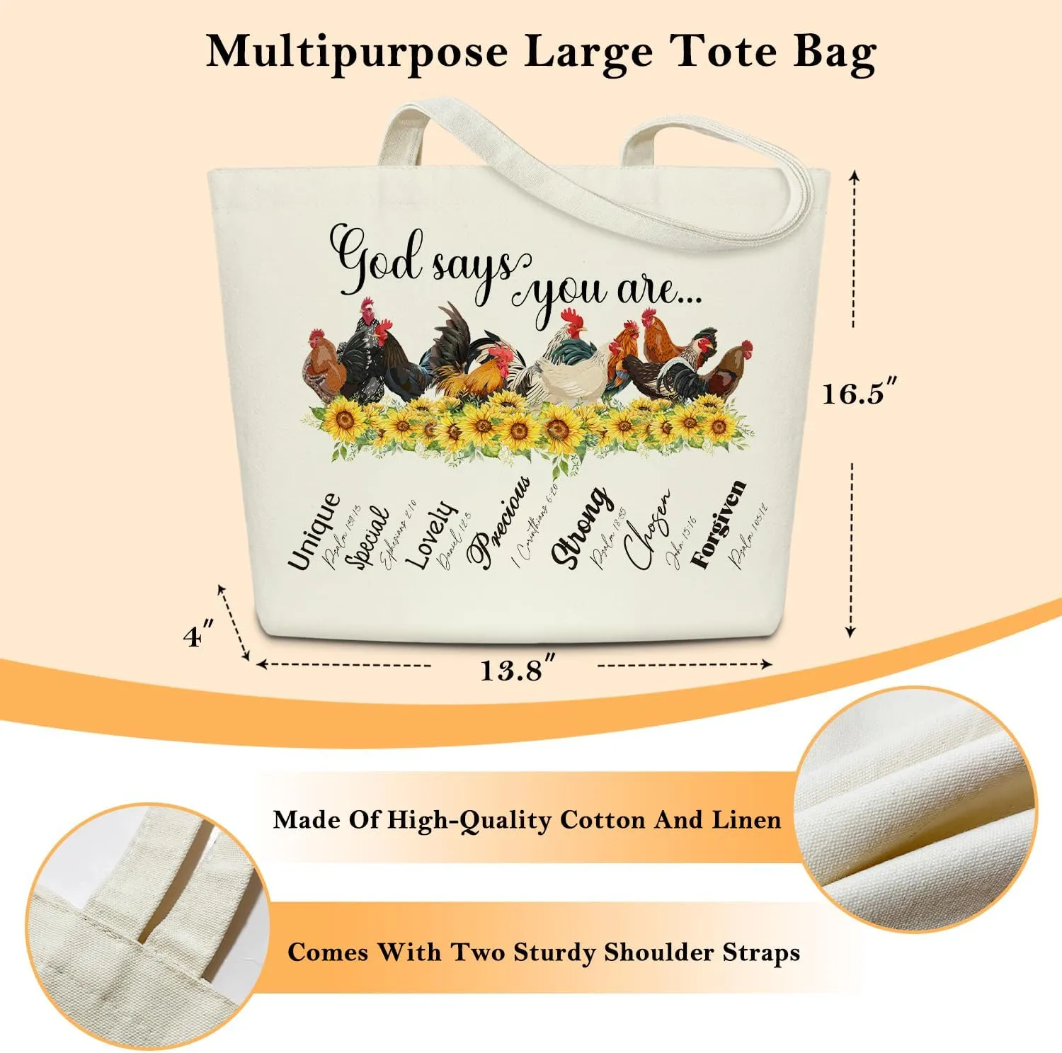 Canvas Tote Bag For Women, Gifts For Birthday Holiday, Aesthetic Reusable Grocery Bag, Birthday Gift For Mom Friends