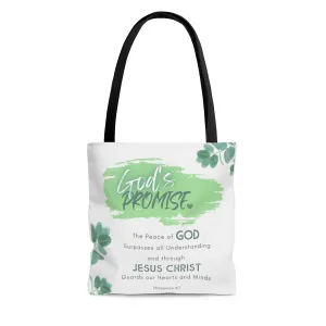 Canvas Tote Bag - the Peace of God Surpasses All Understanding - Word Art Totes by inQue.Style