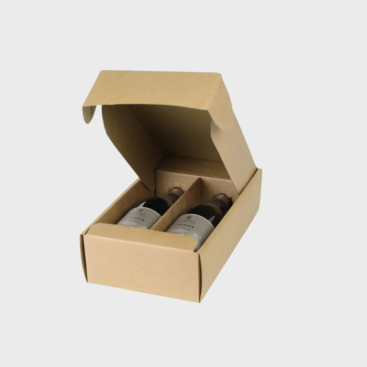 Card bottleneck divider for front opening style box