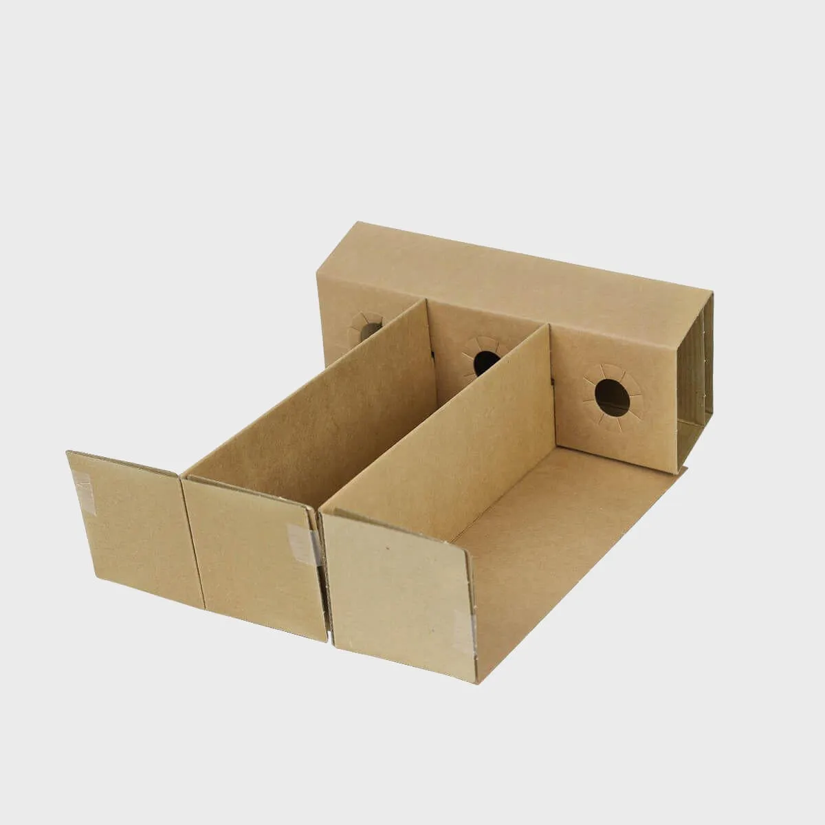 Card bottleneck divider for front opening style box