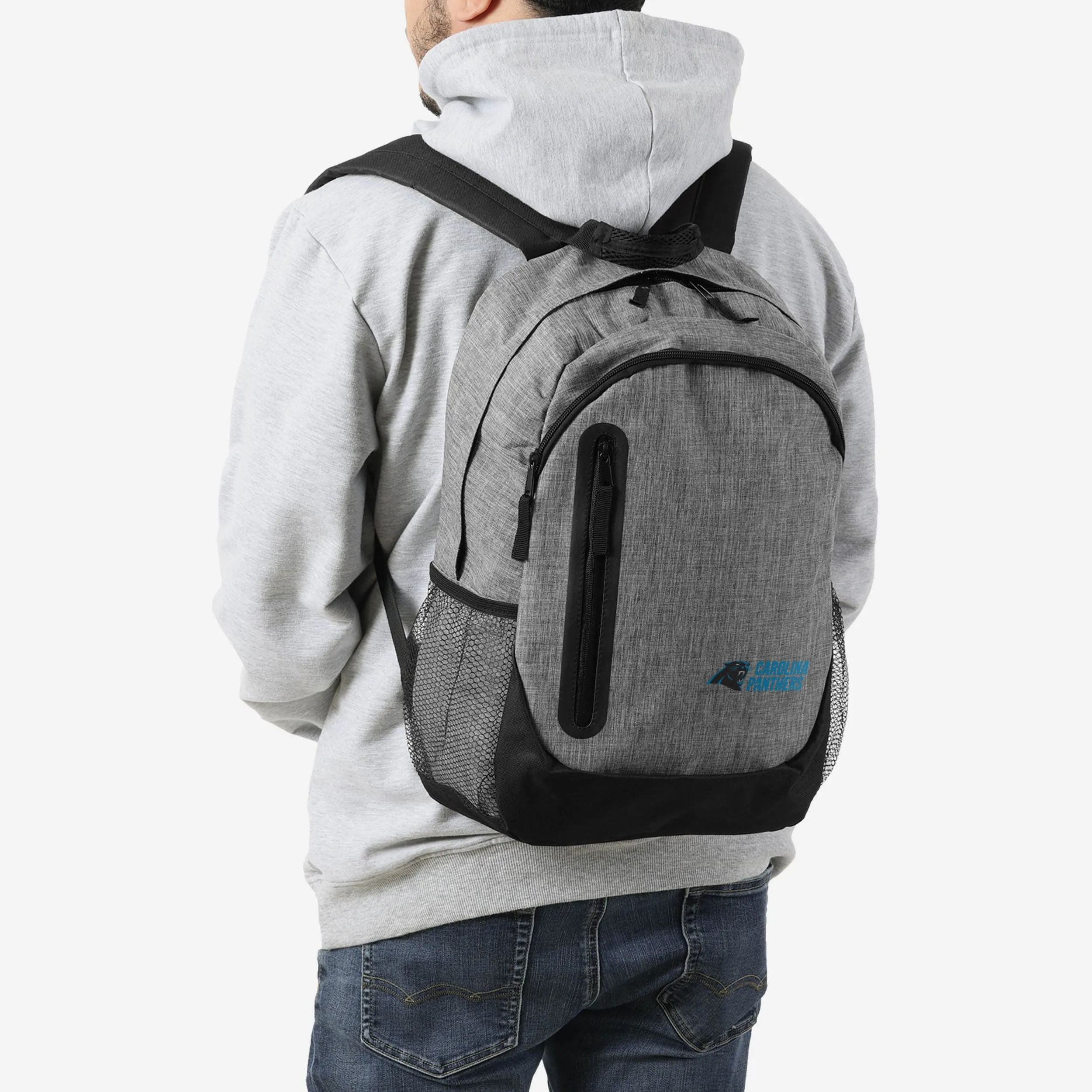 Carolina Panthers Heather Grey Bold Color Backpack