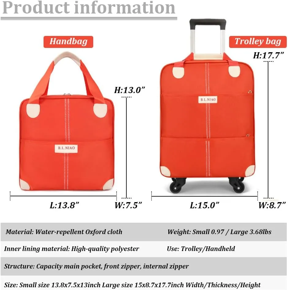 Carry On Luggage Set, 18" 14" Lightweight Airline Approved Carry On Suitcase with Spinner Wheels, Durable Luggage with Duffel Bag for Business and Travel, Black