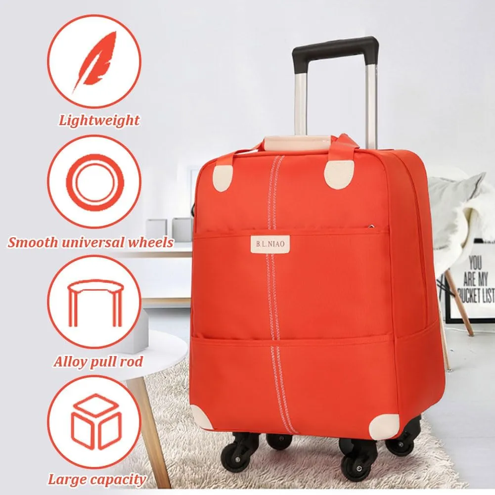 Carry On Luggage Set, 18" 14" Lightweight Airline Approved Carry On Suitcase with Spinner Wheels, Durable Luggage with Duffel Bag for Business and Travel, Black