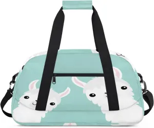 Cartoon Sheep Gym Duffel Bag for Men Women Lovely Sheep Sports Tote Bag with Adjustable Shoulder Strap for Dance Gymnastics Traveling Outdoor Camping Overnight Stay