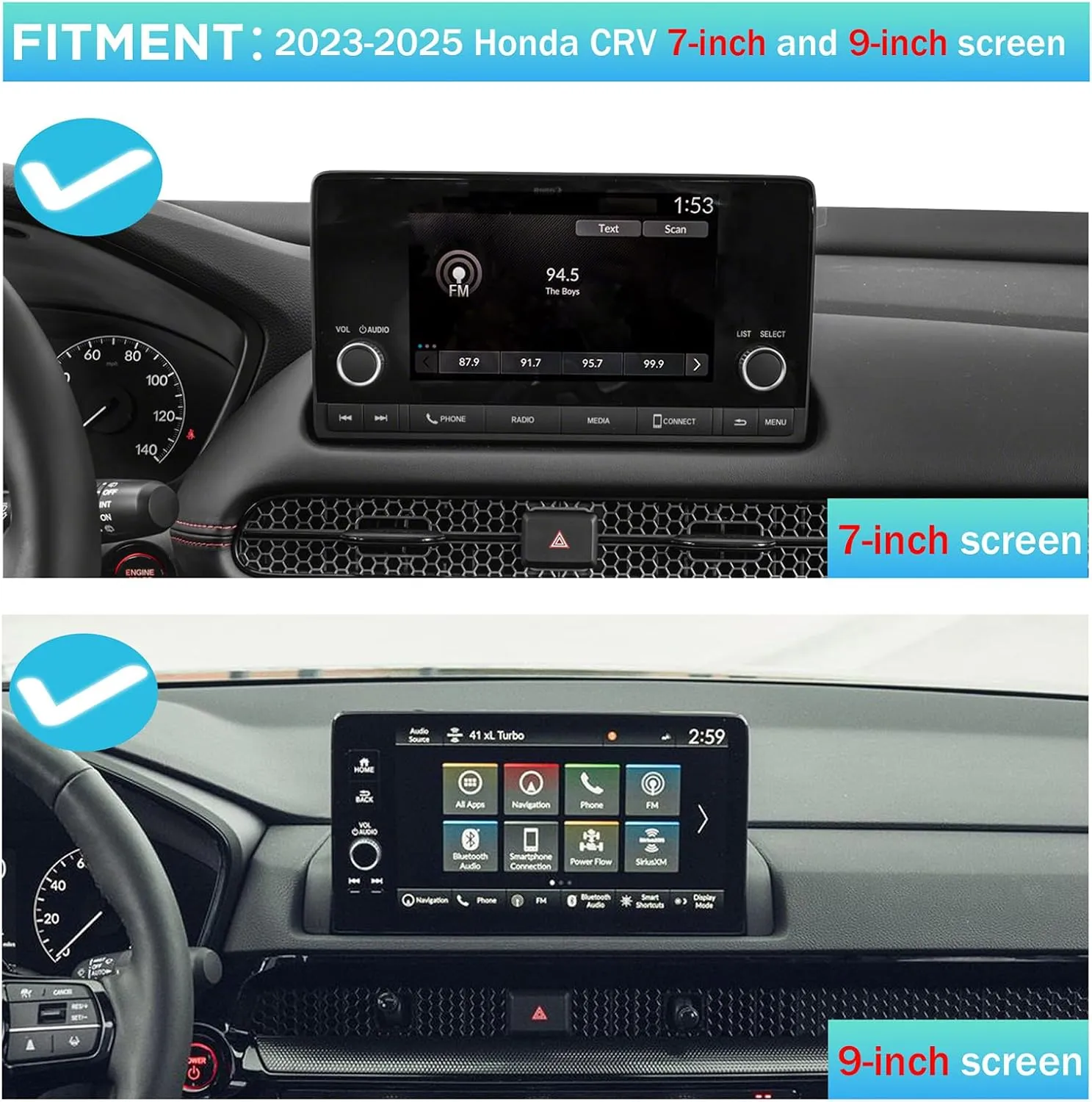 Carwiner 4PCS Center Console Organizer Compatible with 2023 2024 2025 Honda CR-V EX-L/Sport-L Hybrid Accessories, Dash Organizer Tray Holder & Hidden Storage Box for Honda CRV with Coin