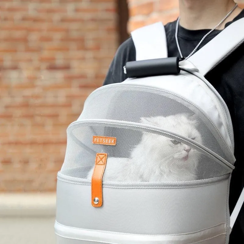 Cat Carrier Bag Portable White Travel Backpack