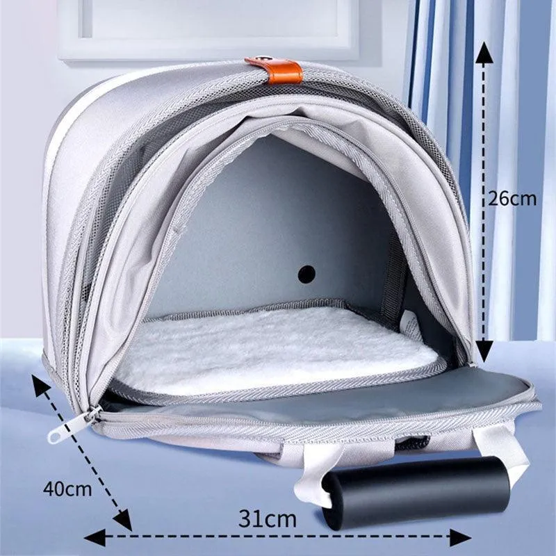 Cat Carrier Bag Portable White Travel Backpack