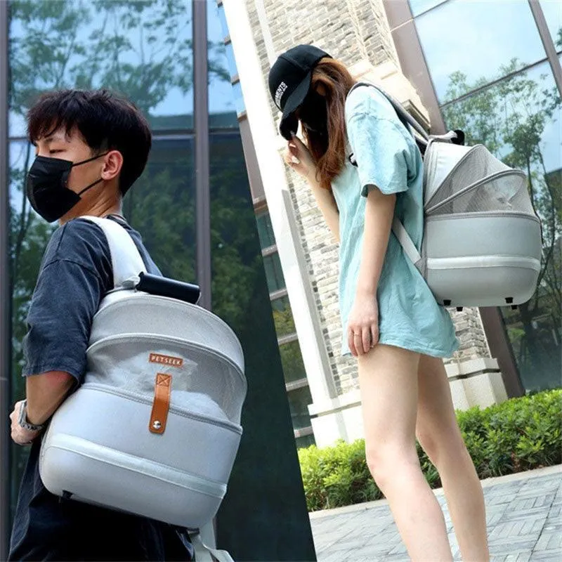 Cat Carrier Bag Portable White Travel Backpack