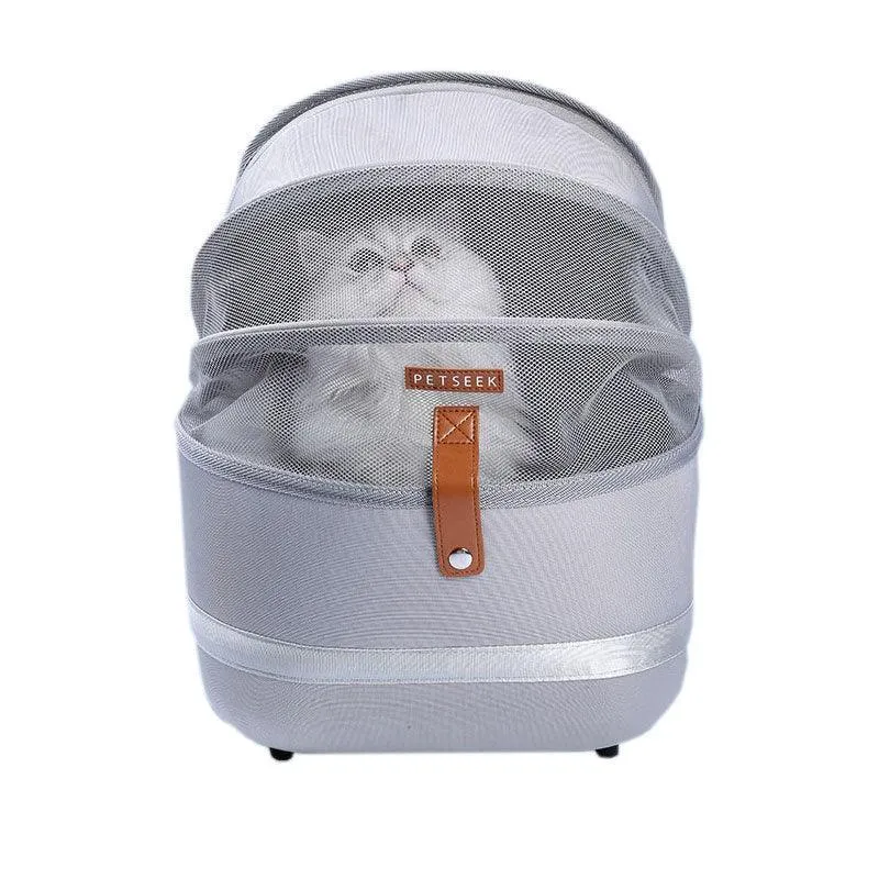 Cat Carrier Bag Portable White Travel Backpack