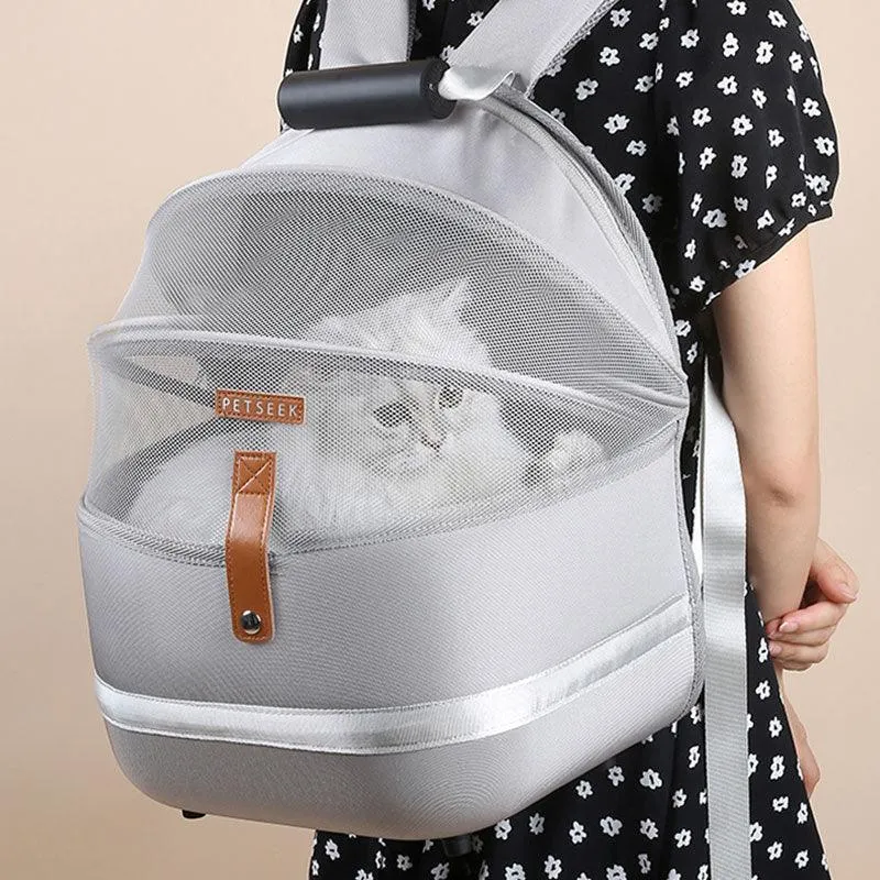Cat Carrier Bag Portable White Travel Backpack