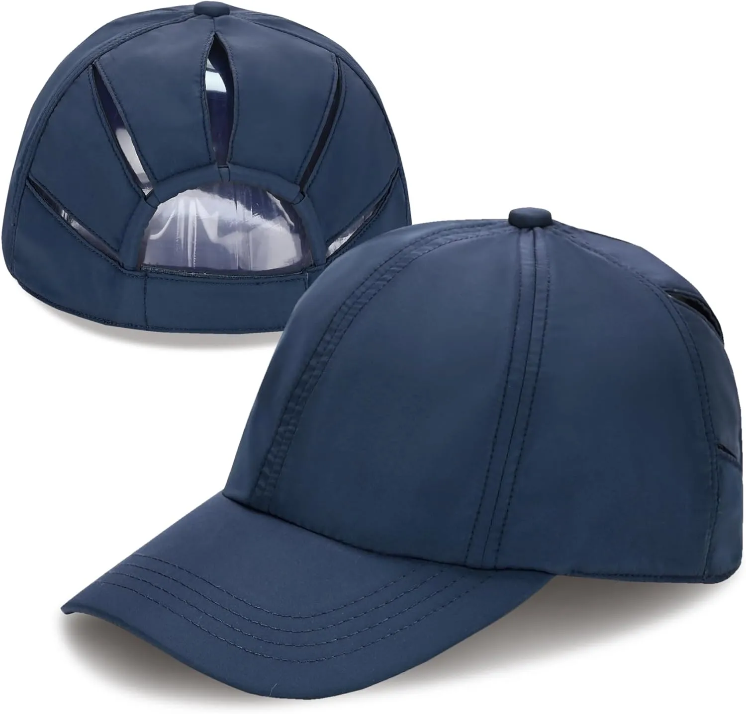 C.C Ponycap Messy High Bun Ponytail Adjustable Trucker Baseball Cap Hat