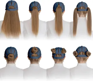 C.C Ponycap Messy High Bun Ponytail Adjustable Trucker Baseball Cap Hat