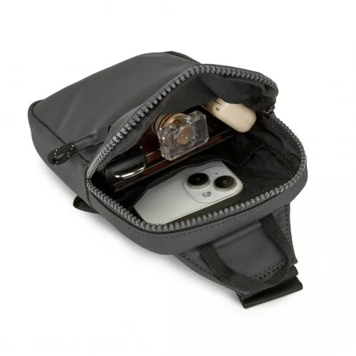 CEK2445 - Kono Lightweight Crossbody Sling Bag with Adjustable Strap Multiple Pockets for Travel and Everyday Use - Grey