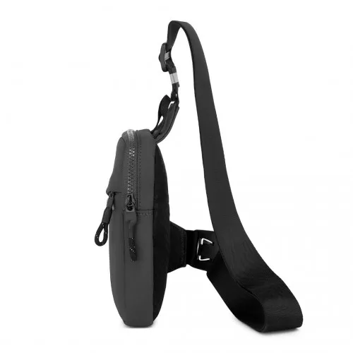 CEK2445 - Kono Lightweight Crossbody Sling Bag with Adjustable Strap Multiple Pockets for Travel and Everyday Use - Grey