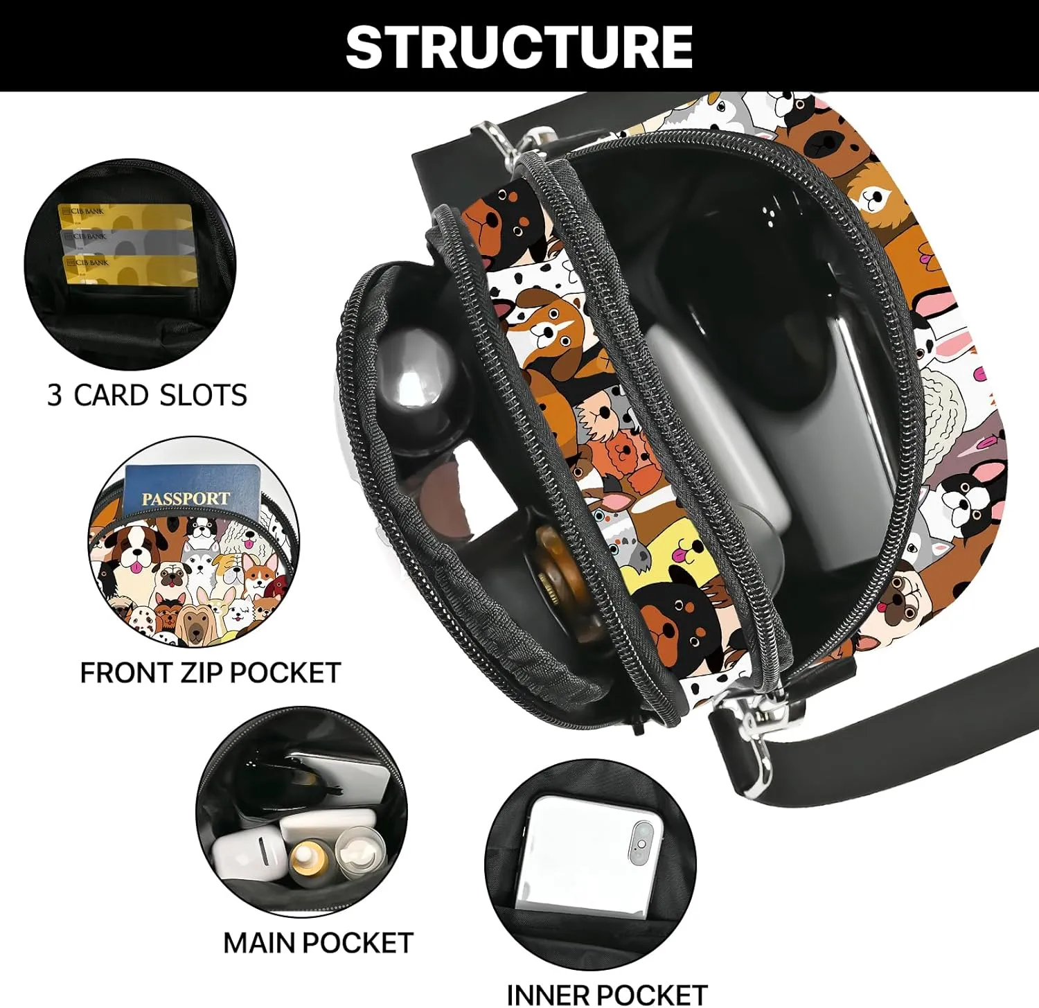 Cell Phone Purse Women Crossbody Bag Sling Bag with Adjustable Strap Waterproof Travel Casual Shoulder Bag