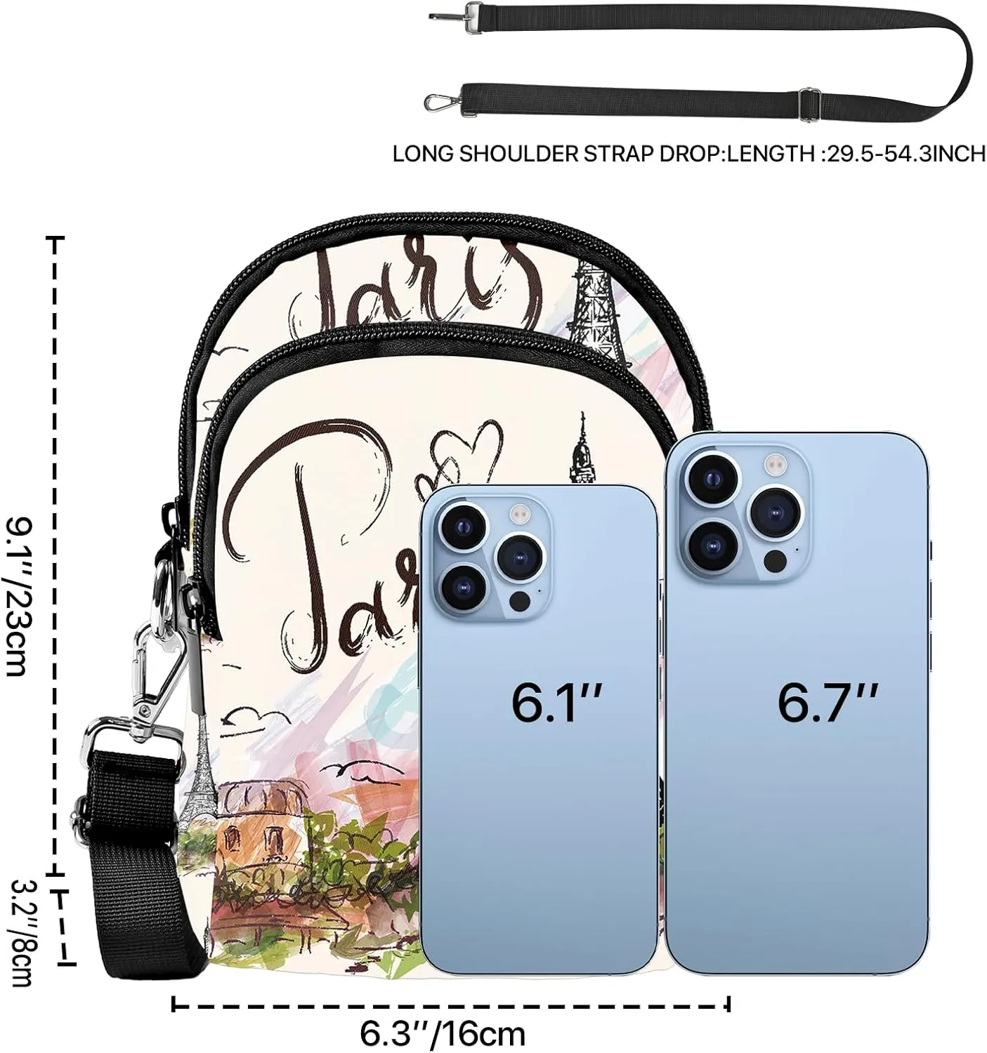 Cell Phone Purse Women Crossbody Bag Sling Bag with Adjustable Strap Waterproof Travel Casual Shoulder Bag
