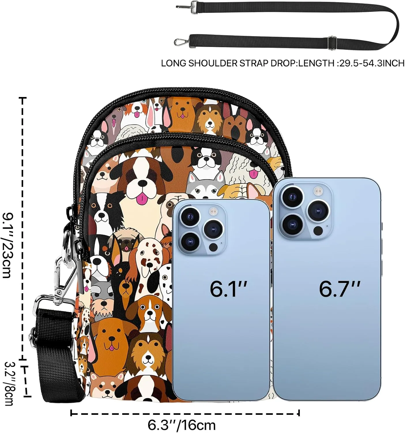 Cell Phone Purse Women Crossbody Bag Sling Bag with Adjustable Strap Waterproof Travel Casual Shoulder Bag