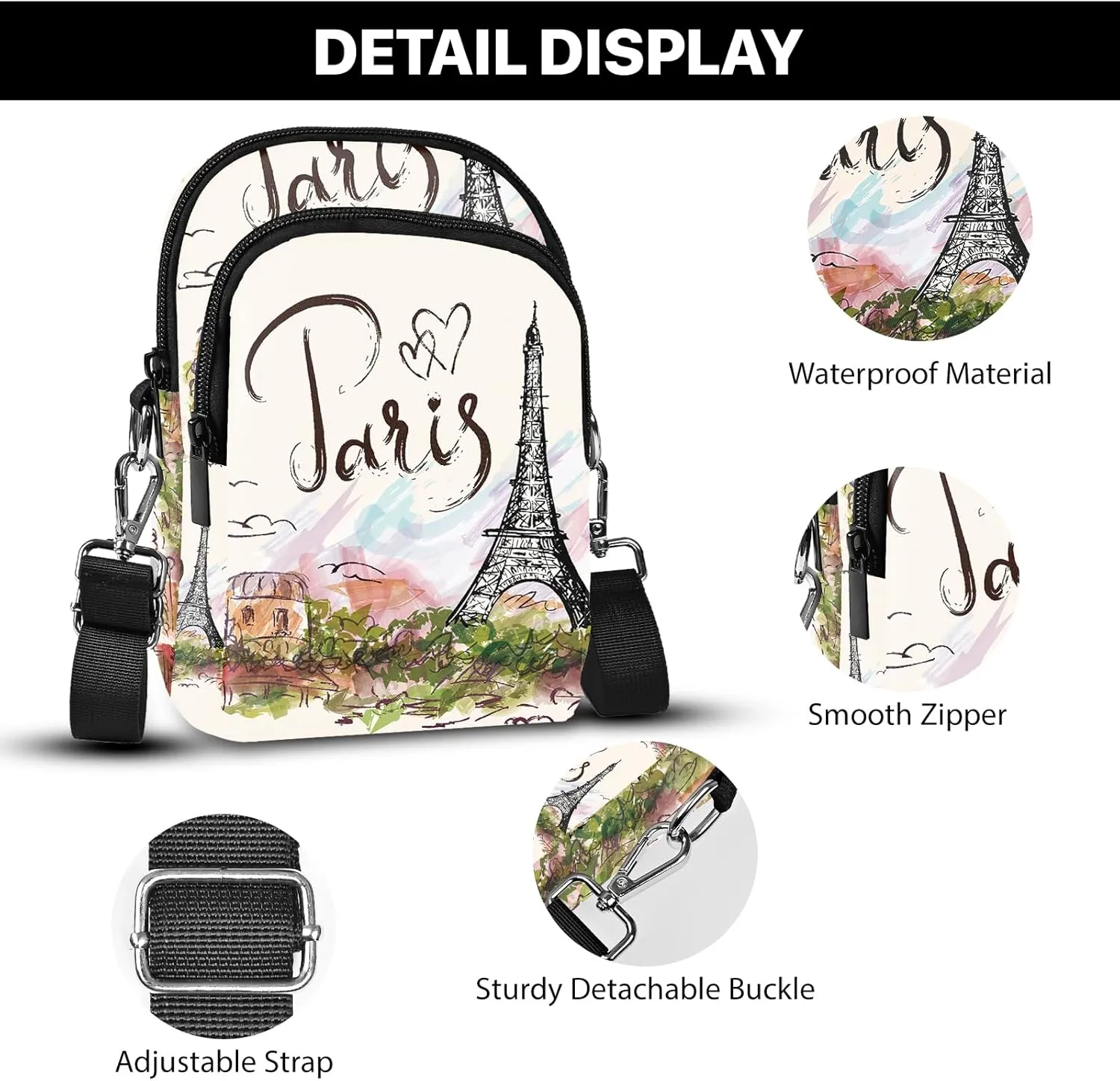 Cell Phone Purse Women Crossbody Bag Sling Bag with Adjustable Strap Waterproof Travel Casual Shoulder Bag