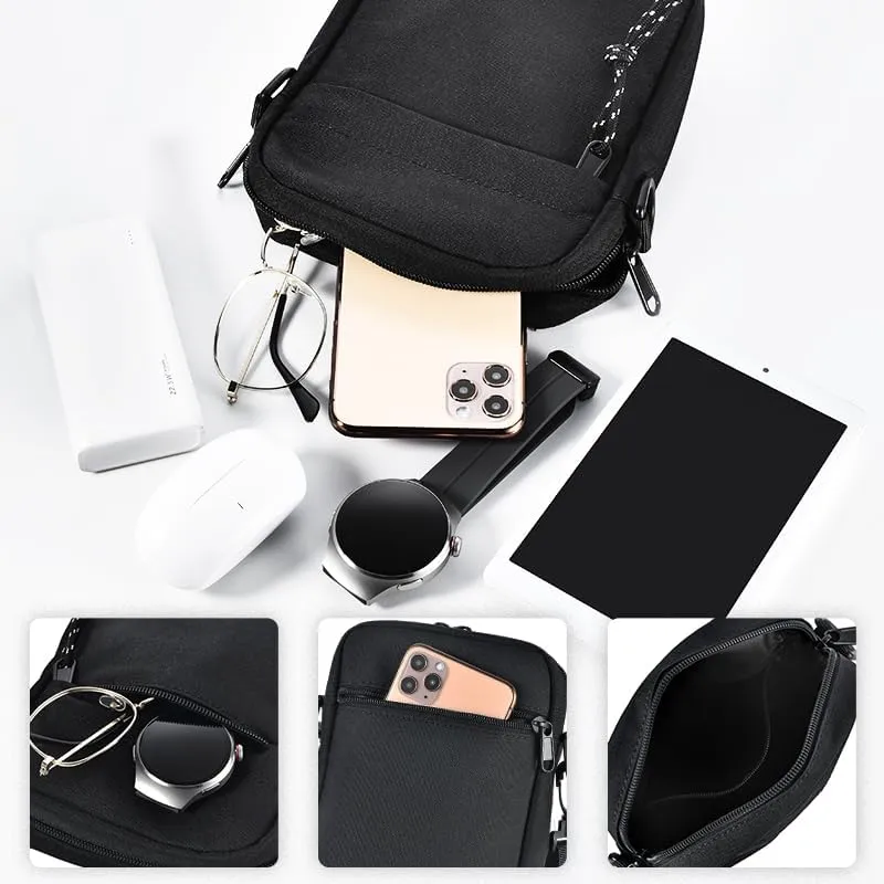 Cell Phone Shoulder Bag Men, Waterproof Crossbody Sling Purse Messenger Holster