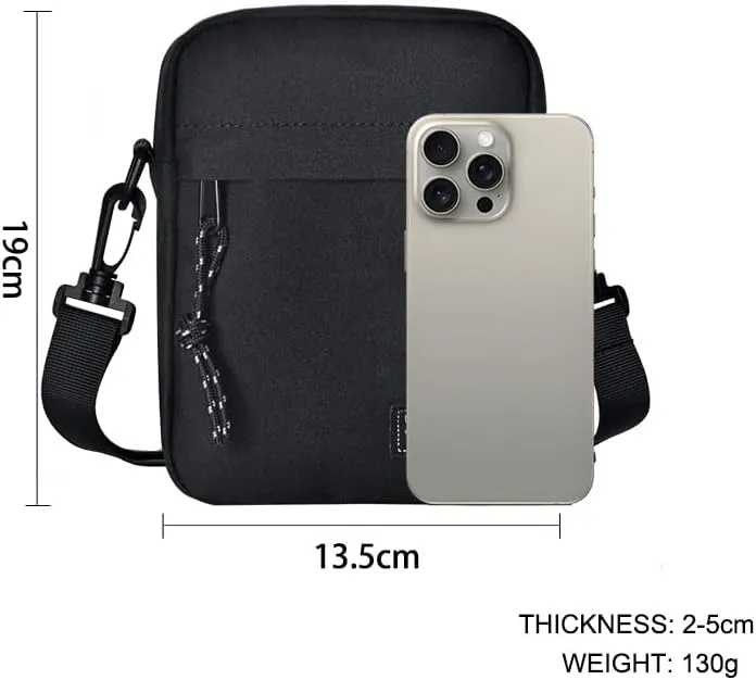 Cell Phone Shoulder Bag Men, Waterproof Crossbody Sling Purse Messenger Holster
