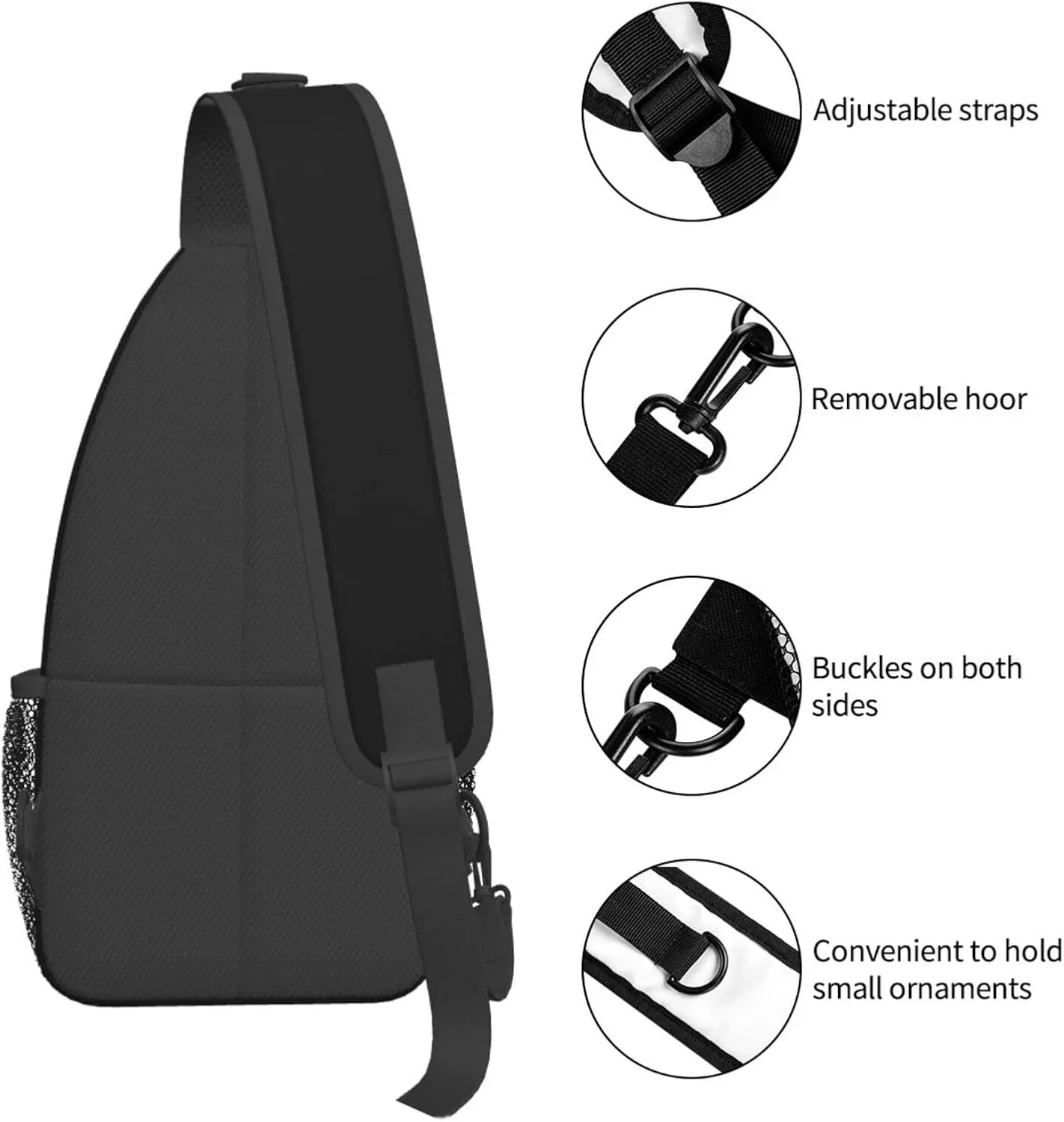 Chest Bag Fashion Casual Sports Daypack Travel Hiking Sling Bag for Women Men