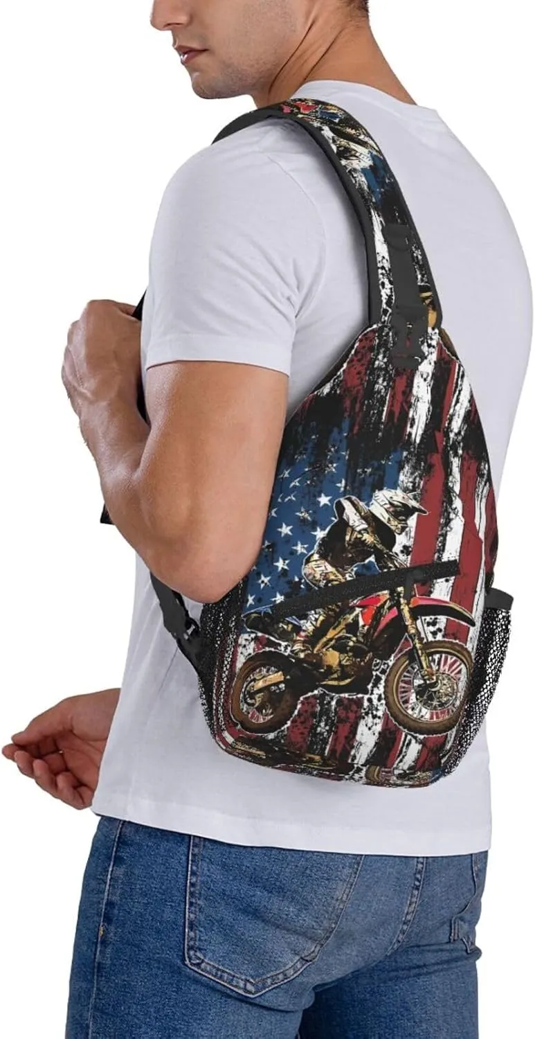 Chest Sling Bag Crossbody Shoulder Backpack Bag Gym Cycling Travel Hiking Daypack Cross Bag