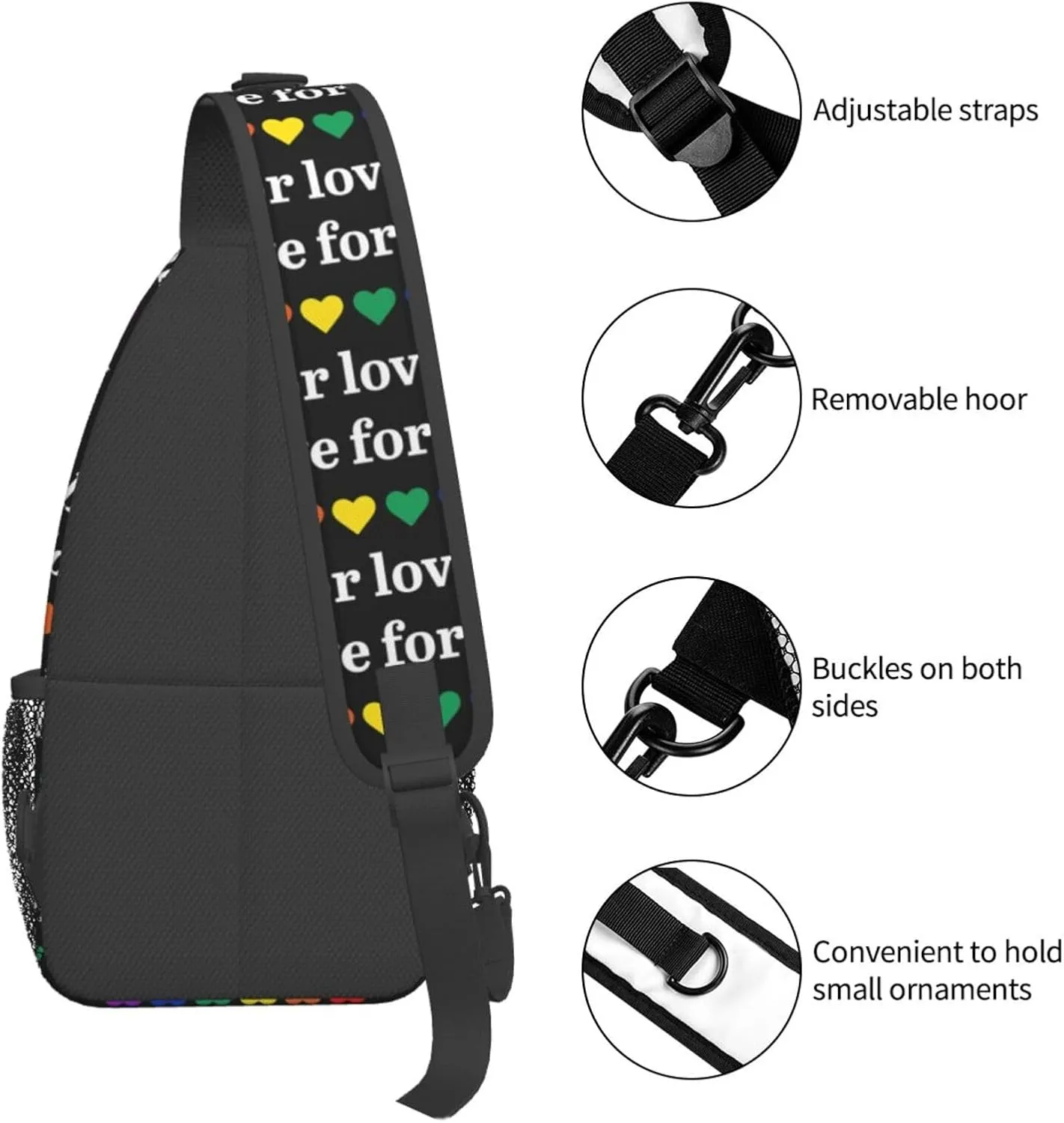 Chest Sling Bag Crossbody Shoulder Backpack Bag Gym Cycling Travel Hiking Daypack Cross Bag