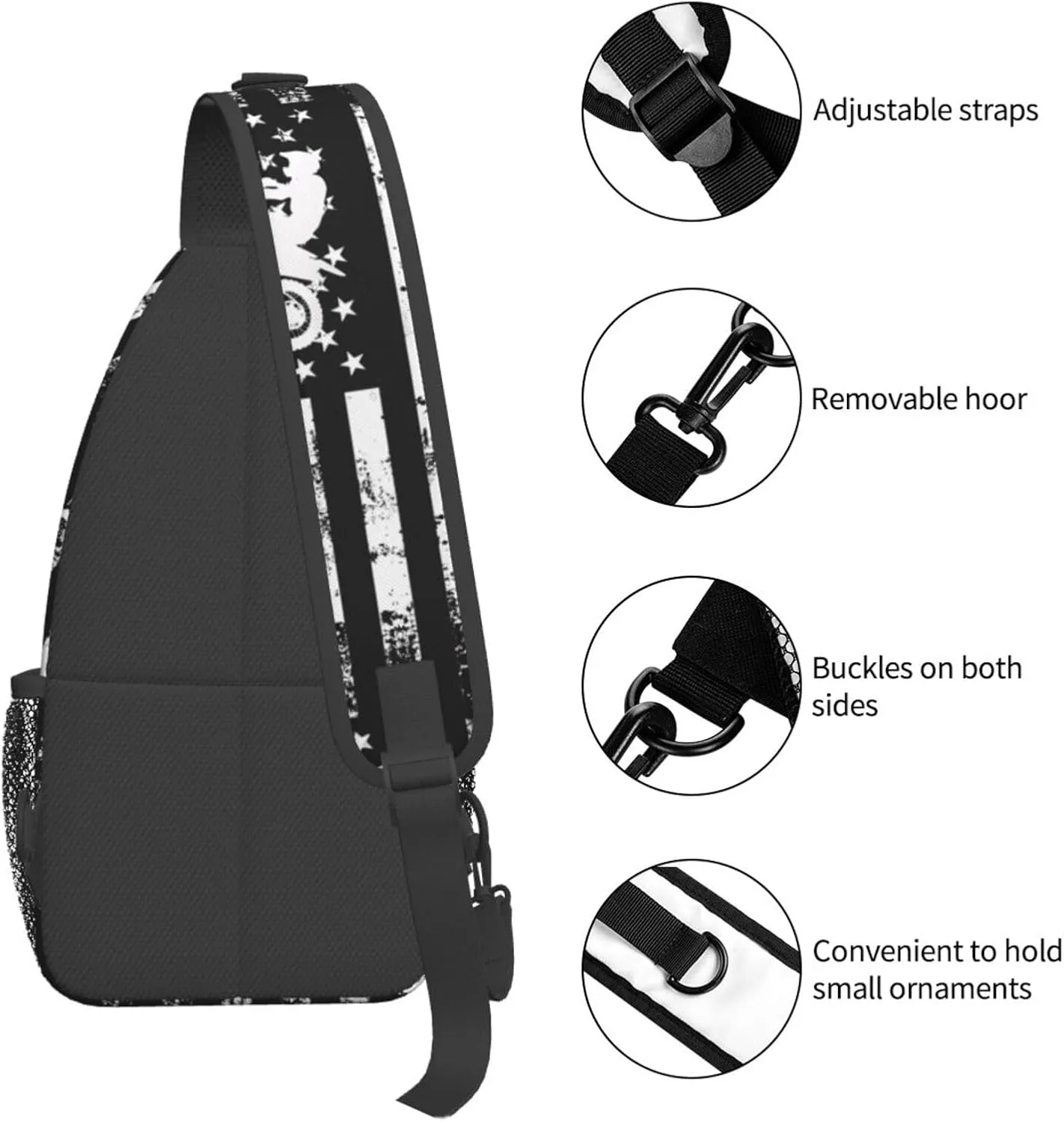 Chest Sling Bag Crossbody Shoulder Backpack Bag Gym Cycling Travel Hiking Daypack Cross Bag