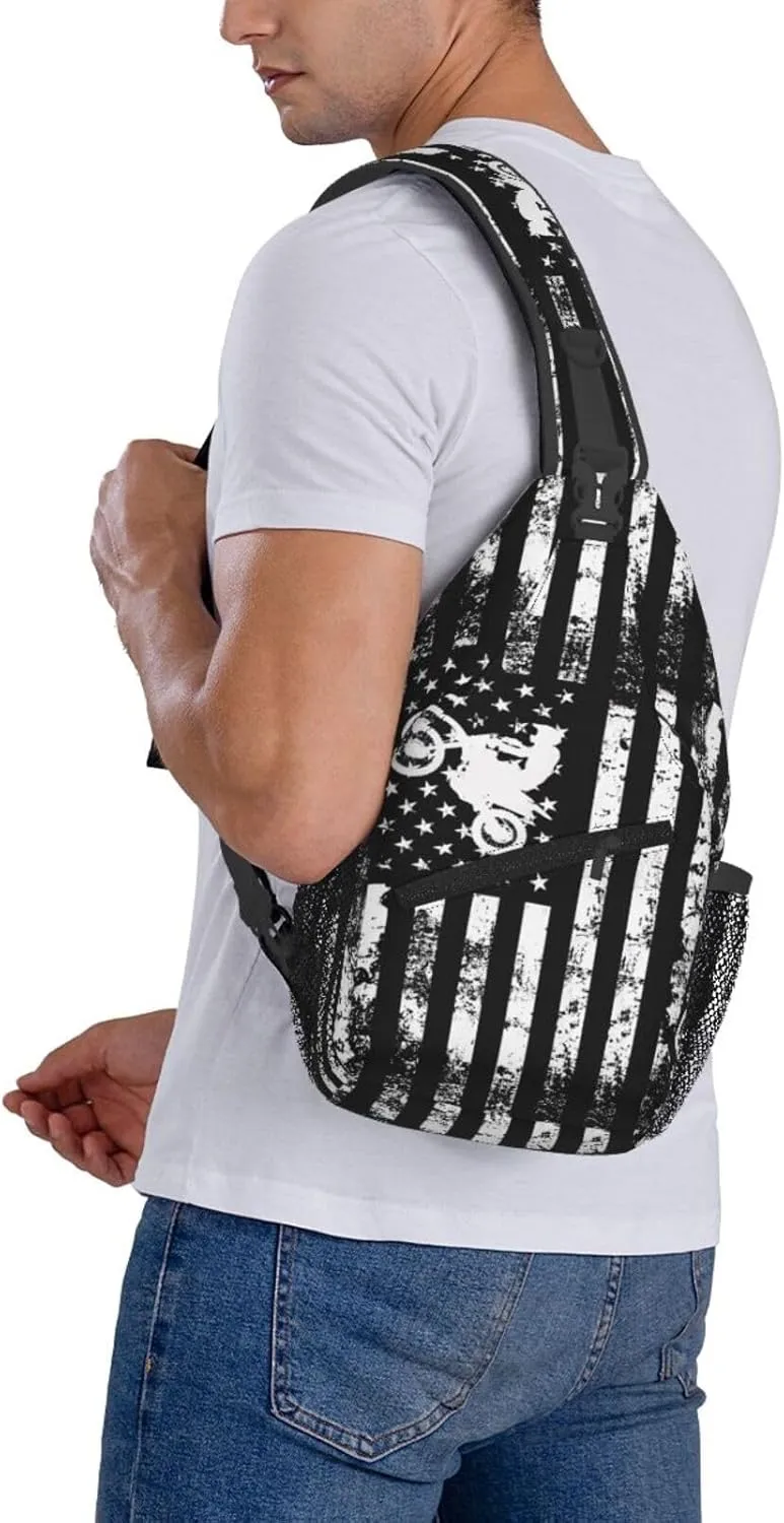 Chest Sling Bag Crossbody Shoulder Backpack Bag Gym Cycling Travel Hiking Daypack Cross Bag