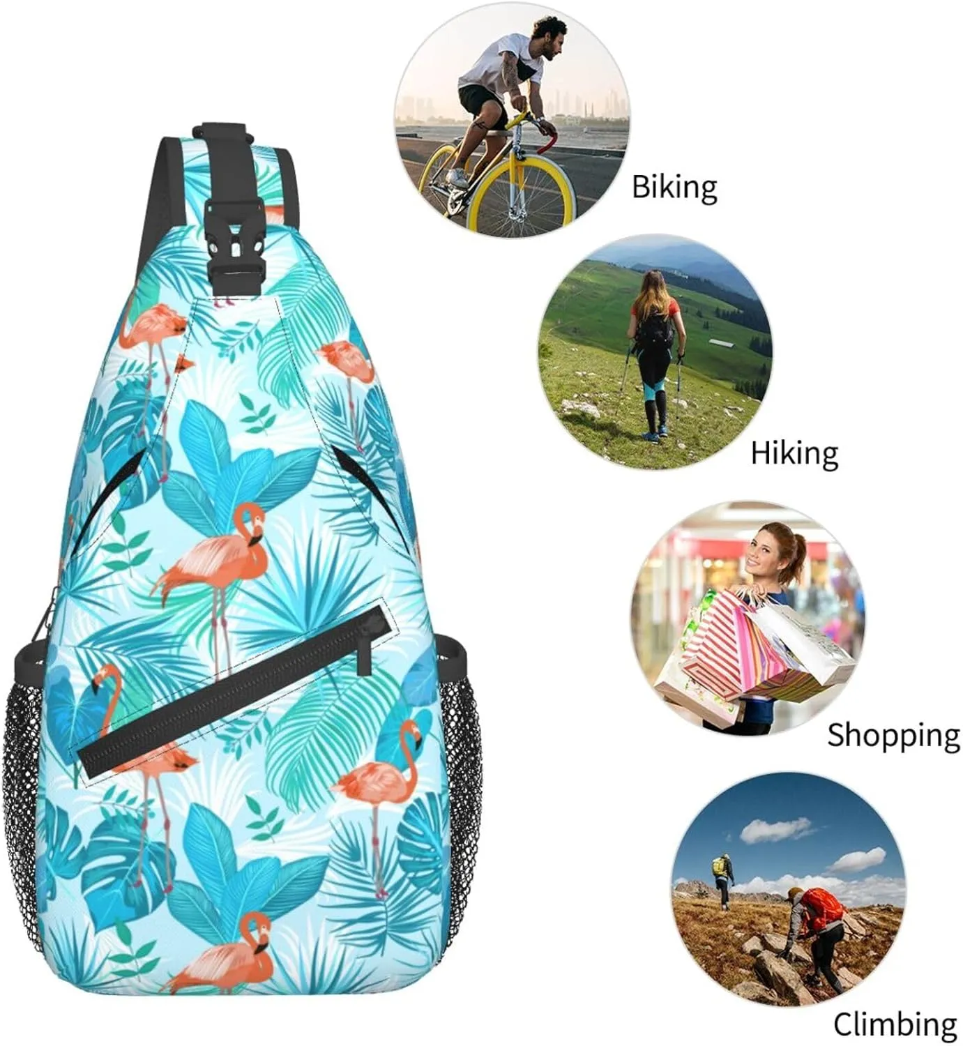 Chest Sling Bag Crossbody Shoulder Backpack Bag Gym Cycling Travel Hiking Daypack Cross Bag
