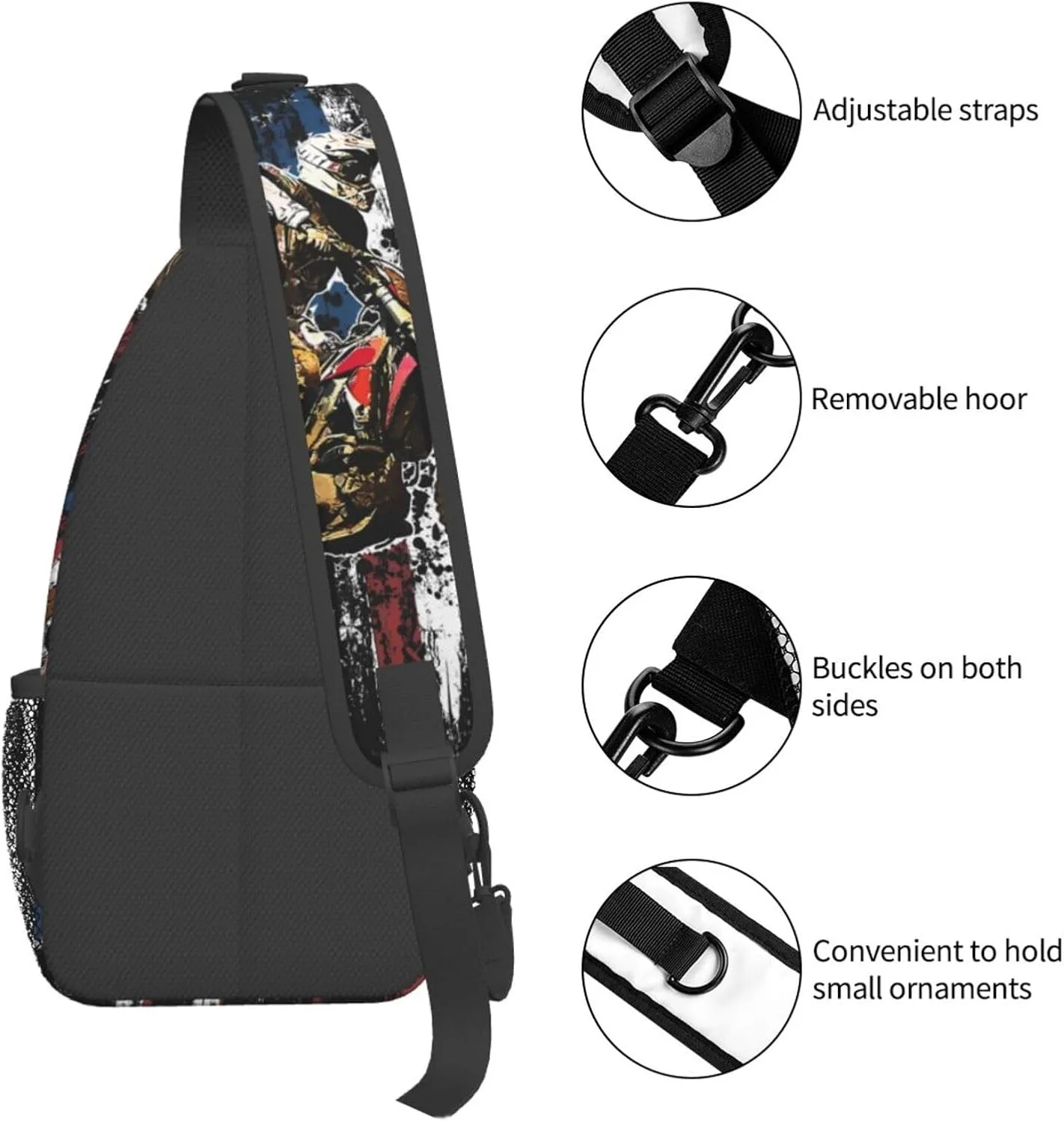 Chest Sling Bag Crossbody Shoulder Backpack Bag Gym Cycling Travel Hiking Daypack Cross Bag