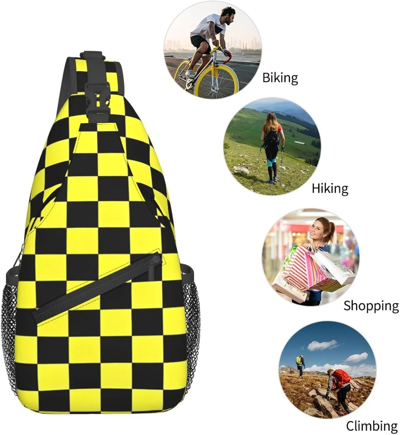 Chest Sling Bag Crossbody Shoulder Backpack Bag Gym Cycling Travel Hiking Daypack Cross Bag