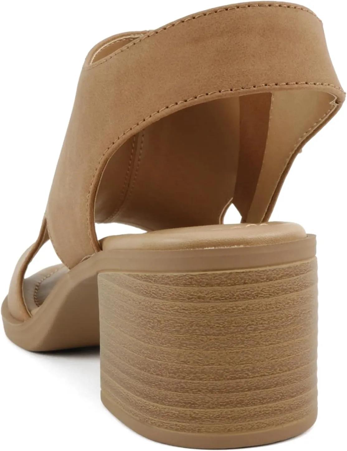 CITYCLASSIFIED “Elect” ~ Women’s Peep Toe Laser Cut Geometric Caged Slingback Ankle Strap Low Stacked Heel Ankle Bootie