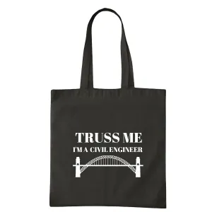 Civil Engineer Gift Funny Tote Bag Great Present for Civil Engineer Novelty Navy Black Multicolor Canvas Tote Bag
