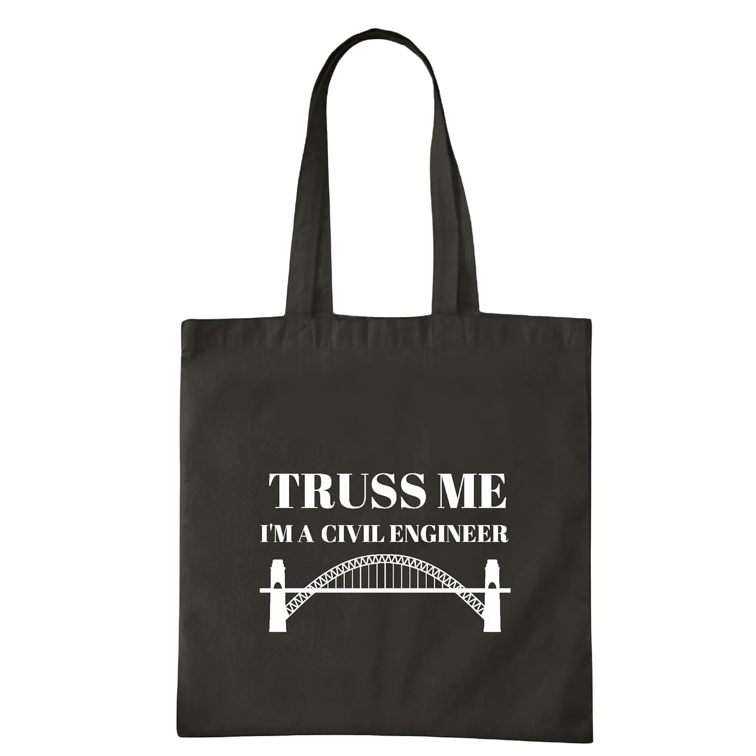 Civil Engineer Gift Funny Tote Bag Great Present for Civil Engineer Novelty Navy Black Multicolor Canvas Tote Bag