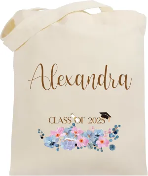 Class of 2025 Graduation Gifts Custom Tote Bag for Graduates Personalized Canvas Bag Graduation Gifts for Her